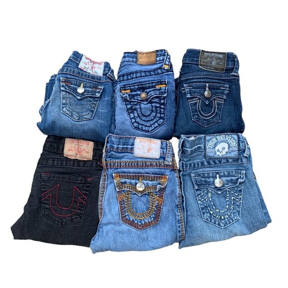 LOT OF 6 Vintage True Religion Jeans Kids Various Sizes - Picture 2 of 13